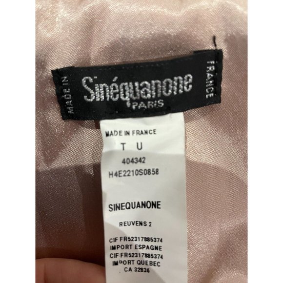 Women's Sinequanone Paris made in France Faux Fur Stole Shawl brown pink - Picture 4 of 7